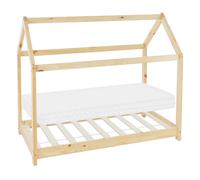 ML-Design Lit d'enfant + matelas 70x140 cm Bois naturel