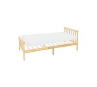 ML-Design Lit d'Enfant Simple 90x200 cm Naturel avec Matelas à Mousse Froide Polyester, Braun G