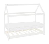 ML-Design Lit d'enfant style maison 80x160 cm - Bois de pin blanc