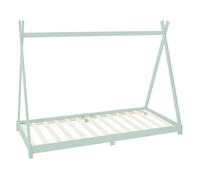 ML-Design Lit d'Enfants Tipi 90x200 cm avec Sommier à Lattes, en Bois Massif, Menthe,
