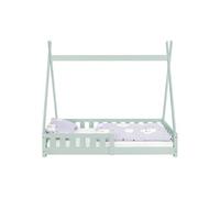 ML-Design Lit d'Enfants Tipi Vert Menthe avec Protection Contre les Chutes en Bois de Pin