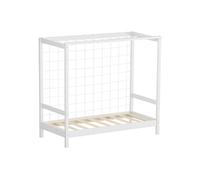 ML-Design Lit Enfant But de Football Handball, 70x140 cm, Blanc, en Bois Massif, avec