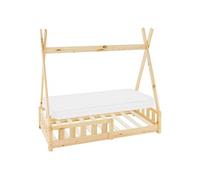 ML-Design Lit enfant Tipi 70x140 cm – Matelas mousse froide, Housse amovible, Sommier à lattes