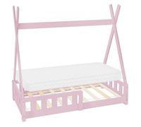 ML-Design Lit Enfant Tipi 70x140 cm Rose avec Matelas à Mousse Froide Polyester, Housse