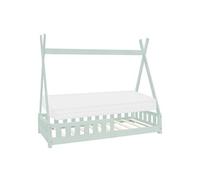 ML-Design Lit d'enfant Tipi 80x160 cm avec matelas, sommier à lattes, anti-chute