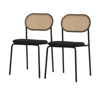 ML Design Living Chaises rotin - Lot de 2