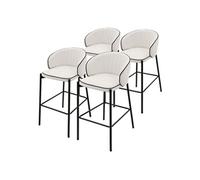 Ml-design lot de 4 tabourets de bar - Beige