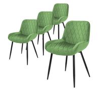 ML-Design Chaises rembourrées lot de 4 - Vert