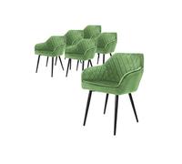 ML-Design Lot 6x Chaises de Salle à Manger - Vert Sauge - Style Moderne -