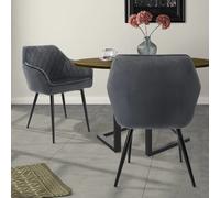 ML-Design Lot de 2 Chaises Anthracite