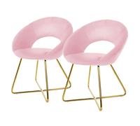 Chaises dining Velours Rose