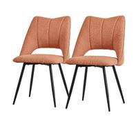 ML-Design Lot de 2 chaises - Dossier Orange