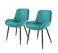 ML-Design Lot de 2 chaises Turquoise