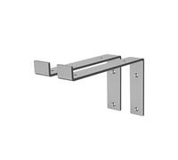 ML-Design Lot de 2 Équerres d'Étagère 25x4x14.5 cm, en Métal, Gris, Style Industriel, Forme de L avec Lèvre vers Le Bas, Support Robuste pour Étagères Murales, Matériel de Montage Inclus