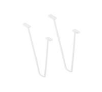 ML-Design Lot de 2 Equerres d'Etagère 265 mm, en Métal, Blanc, Style Industriel, Console