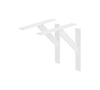 ML-Design Lot de 2 Supports d'Étagère, 240 x 240 mm, en Aluminium, Blanc, Style Industriel, Équerre pour Étagères Murales, Flottantes et Projets de Bricolage, Matériel de Montage Inclus