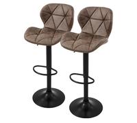 Ml-design Lot de 2 tabourets de bar - Marron