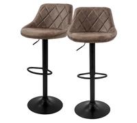 Ml-design Lot de 2 tabourets de bar - Marron