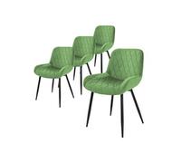 ML-Design Chaises rembourrées lot de 4 - Vert