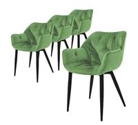 ML-Design Lot de 4 Chaises - Sauge