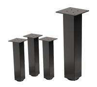 Ml-design lot de 4 pieds de table - Gris foncé