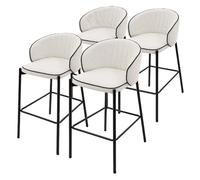 Ml-design lot de 4 tabourets de bar - Beige