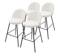 Ml-design lot de 4 tabourets de bar - Beige