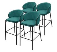 Ml-design lot de 4 tabourets de bar - Bleu canard