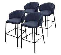Ml-design lot de 4 tabourets de bar - Bleu foncé