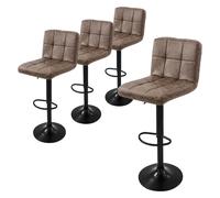 Ml-design lot de 4 tabourets de bar - Marron
