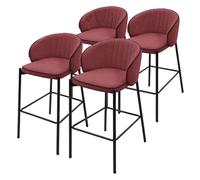 Ml-design lot de 4 tabourets de bar - Rouge