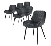 ML-Design Lot de 6 chaises - Anthracite