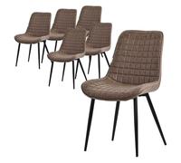 ML-Design Lot De 6 Simili Marron