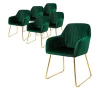 ML-Design Lot de 6 chaises - Vert