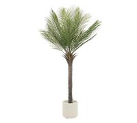 ML-Design Palmier Artificiel 150 cm, Plante Artificielle Grande, Palmier Tropical Artificiel, Fausse Plante en Plastique, Aspect Naturel, Arbre en Pot, Décoration pour Intérieur/Extérieur Salon Bureau