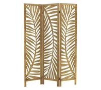 ML-Design Paravent Intérieur Fukuoka, Naturel, 170x121 cm, en Bois, à 3 Panneaux Pliables, Cloison de Séparation Décorative Séparateur de Pièce Diviseur Écran d'Intimité Vestiare Protection Visuelle