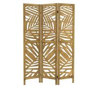 ML-Design Paravent Intérieur Kyoto, Naturel, 170x121 cm, en Bois, à 3 Panneaux Pliables, Cloison de Séparation Décorative Séparateur de Pièce Diviseur Écran d'Intimité Vestiare Protection Visuelle