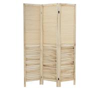 ML-Design Paravent Intérieur Osaka, Naturel, 170x121 cm, en Bois, à 3 Panneaux Pliables, Cloison de Séparation Décorative Séparateur de Pièce Diviseur Écran d'Intimité Vestiare Protection Visuelle