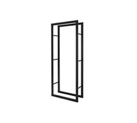 ML-Design Porte Bûches de Cheminée, 60x25x150 cm, Noir, Métallique, en Acier Revêtue par Poudre, Intérieur/Extérieur, Support pour Bois de Chauffage, Étagère Rangement Aide à l'Empilage Bois de Poêle