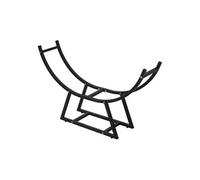 ML-Design Porte Bûches de Cheminée, 94x21x55 cm, Noir, Demi-Lune, Métallique, en Acier Revêtue par Poudre, Intérieur/Extérieur, Support pour Bois de Chauffage, Étagère Rangement Aide à l'Empilage