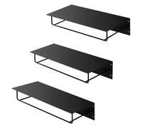 Ml-design Porte-manteau mural avec étagère - Noir