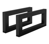 ML-Design Set 2x Consoles Murales, 350x150x30 mm, Noir, Acier, Design Flottant, Support d'Étagère pour Lavabo/Meuble/Table pour Salle de Bain/Chambre à Coucher, Réglable, Matériel de Montage Inclus Sc