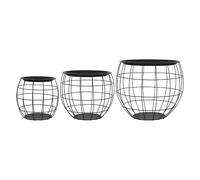 ML Design Set de 3 tables d'appoint - Noir