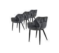 ML-Design Chaises de salle à manger - Anthracite (Lot de 4)