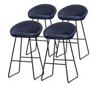 Ml-design set de 4 tabourets de bar - Bleu foncé
