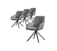 ML-Design Chaise pivotante à 360° - Grise