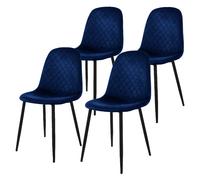 ML-Design Set de chaises - Bleu foncé