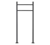 ML-Design Support de Boîte aux Lettres en Acier Inoxydable Thermolaqué, Anthracite, Hauteur 120cm, Rond, Sur Pied, Poteaux de Boîte aux Lettres à Visser, 6 Ancrages de Sol, Accessoire Modern de Maison
