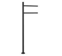 ML-Design Support Piédestal pour Boîte aux Lettres Anthracite en Acier Inoxydable Revêtu par Poudre Rond Hauteur Totale 120 cm Autoportant Poteau Pied de Boîte aux Lettres Résistant aux Intempéries