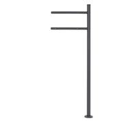 ML-Design Support Piédestal pour Boîte aux Lettres Anthracite en Acier Inoxydable Revêtu Noir G